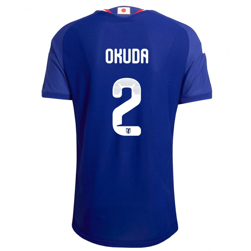 Danxen Niño Camiseta Japón Hayato Okuda #2 Azul Blanco Rojo 1ª Equipación 26-28 La Camisa México