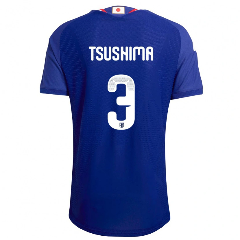 Danxen Niño Camiseta Japón Haru Tsushima #3 Azul Blanco Rojo 1ª Equipación 26-28 La Camisa México