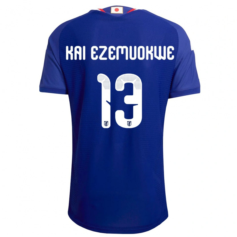 Danxen Niño Camiseta Japón Chimezie Kai Ezemuokwe #13 Azul Blanco Rojo 1ª Equipación 26-28 La Camisa México