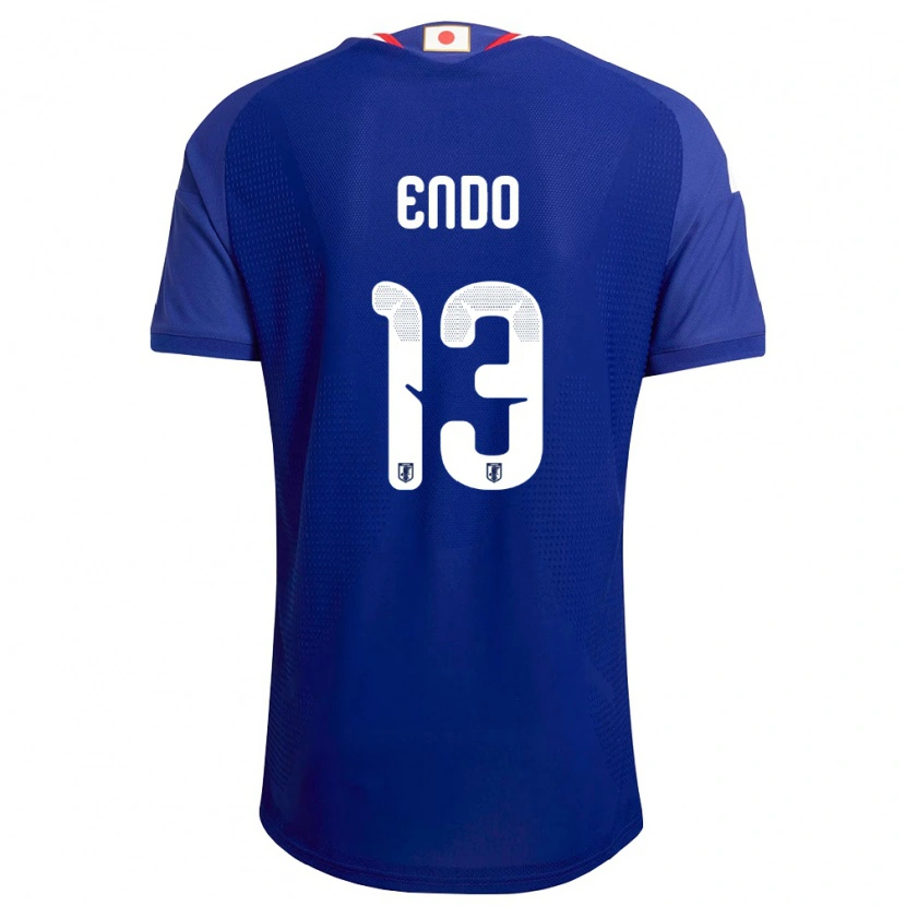 Danxen Niño Camiseta Japón Jun Endo #13 Azul Blanco Rojo 1ª Equipación 26-28 La Camisa México