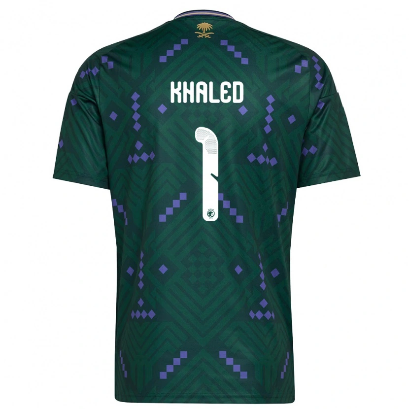Danxen Niño Camiseta Arabia Saudita Sarah Khaled #1 Verde Púrpura Blanco 1ª Equipación 26-28 La Camisa México