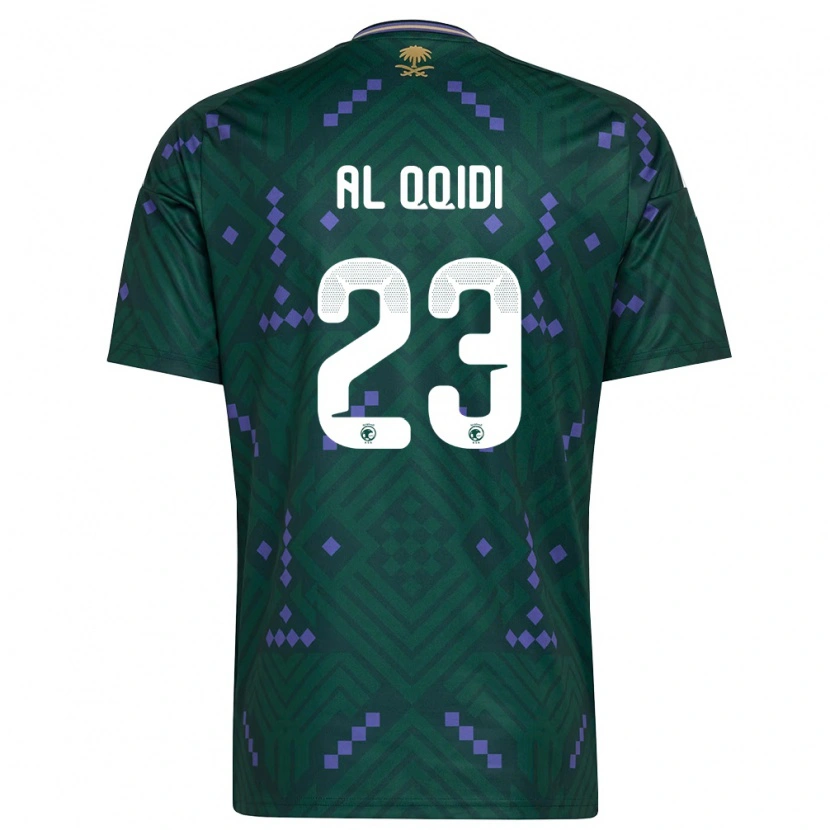 Danxen Niño Camiseta Arabia Saudita Nawaf Al Qqidi #23 Verde Púrpura Blanco 1ª Equipación 26-28 La Camisa México