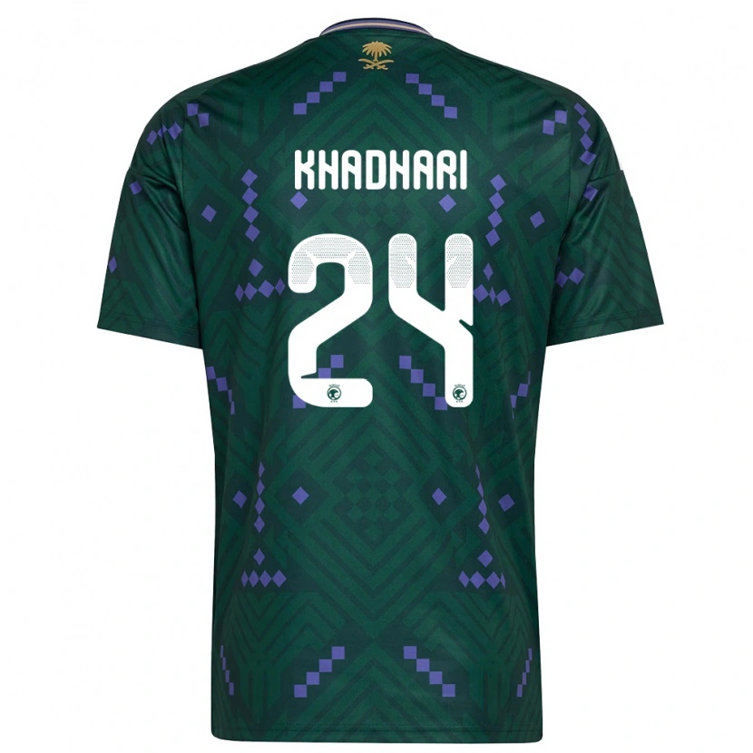 Danxen Niño Camiseta Arabia Saudita Murad Khadhari #24 Verde Púrpura Blanco 1ª Equipación 26-28 La Camisa México