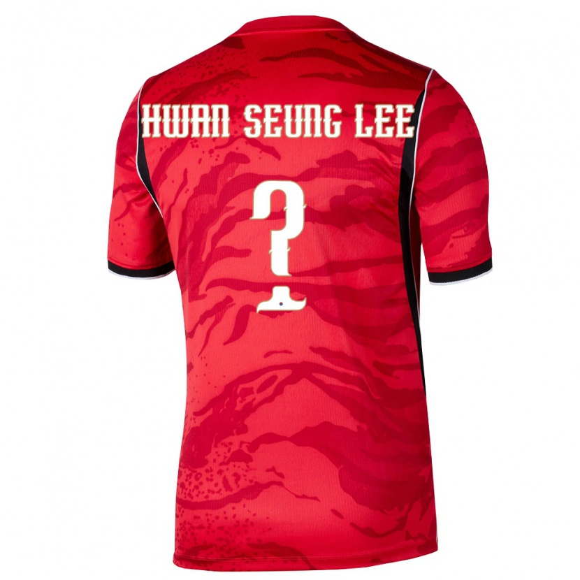Danxen Niño Camiseta Corea Del Sur Seung-Hwan Lee #0 Rojo Blanco Negro 1ª Equipación 26-28 La Camisa México