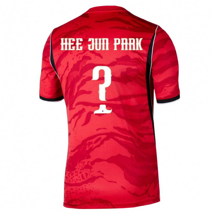 Danxen Niño Camiseta Corea Del Sur Jun-Hee Park #0 Rojo Blanco Negro 1ª Equipación 26-28 La Camisa México
