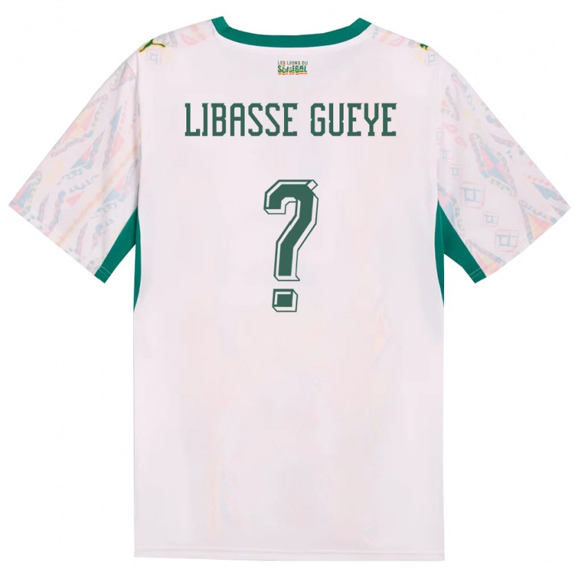 Danxen Niño Camiseta Senegal Libasse Gueye #0 Blanco Verde Amarillo 1ª Equipación 26-28 La Camisa México