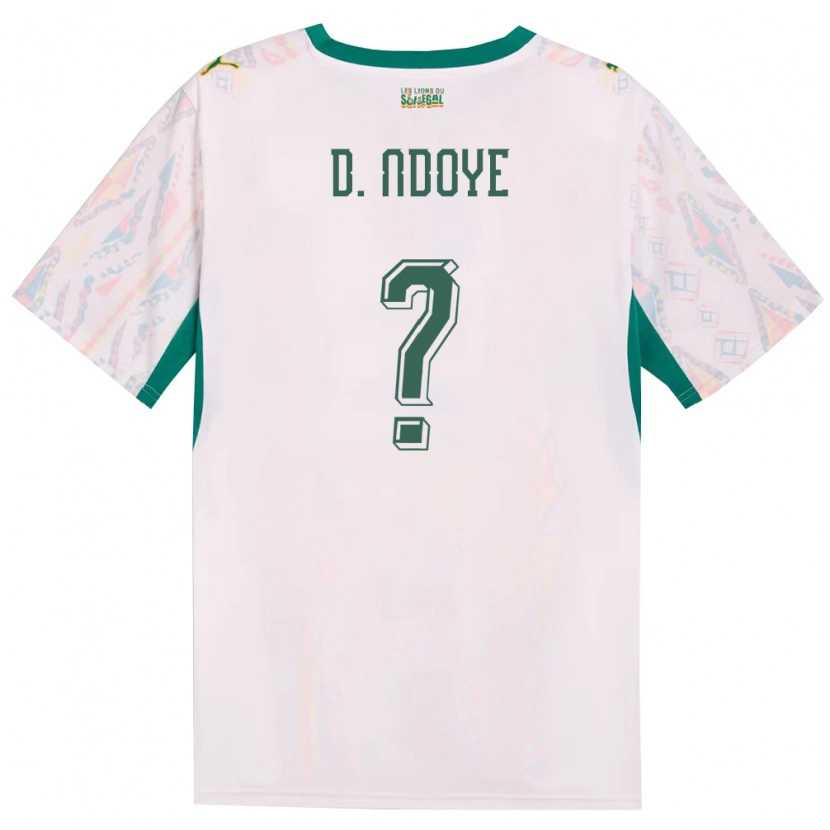 Danxen Niño Camiseta Senegal Diabel Ndoye #0 Blanco Verde Amarillo 1ª Equipación 26-28 La Camisa México