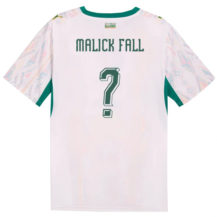 Danxen Niño Camiseta Senegal El Hadji Malick Fall #0 Blanco Verde Amarillo 1ª Equipación 26-28 La Camisa México