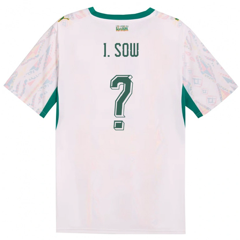 Danxen Niño Camiseta Senegal Ibrahima Sow #0 Blanco Verde Amarillo 1ª Equipación 26-28 La Camisa México
