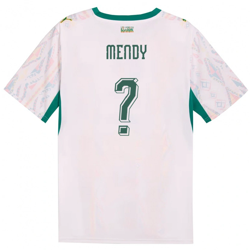 Danxen Niño Camiseta Senegal Nobel Mendy #0 Blanco Verde Amarillo 1ª Equipación 26-28 La Camisa México