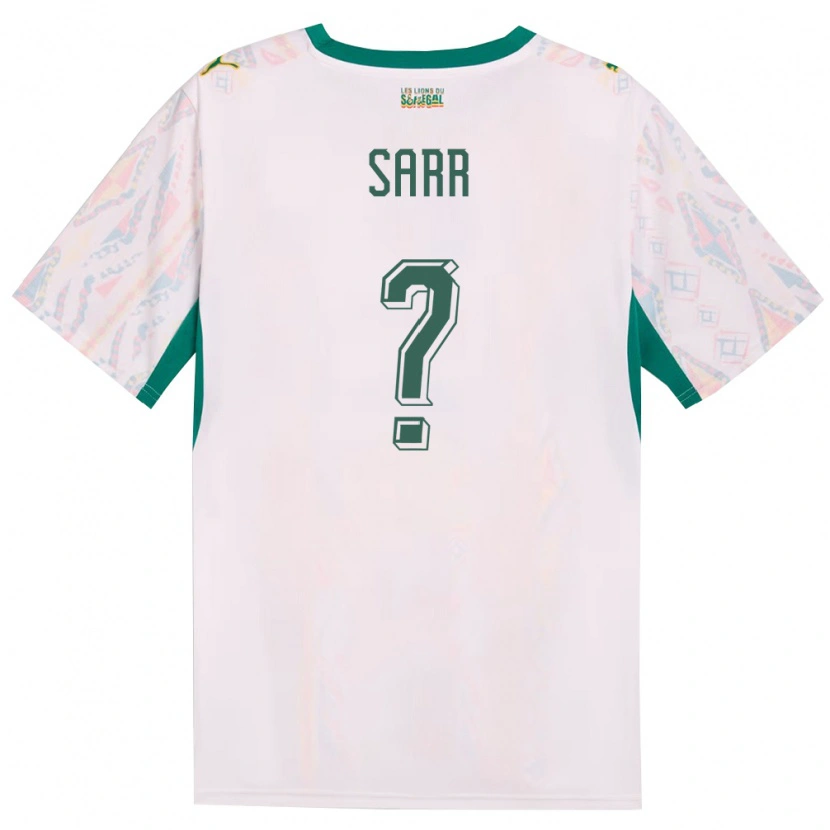 Danxen Niño Camiseta Senegal Assane Sarr #0 Blanco Verde Amarillo 1ª Equipación 26-28 La Camisa México