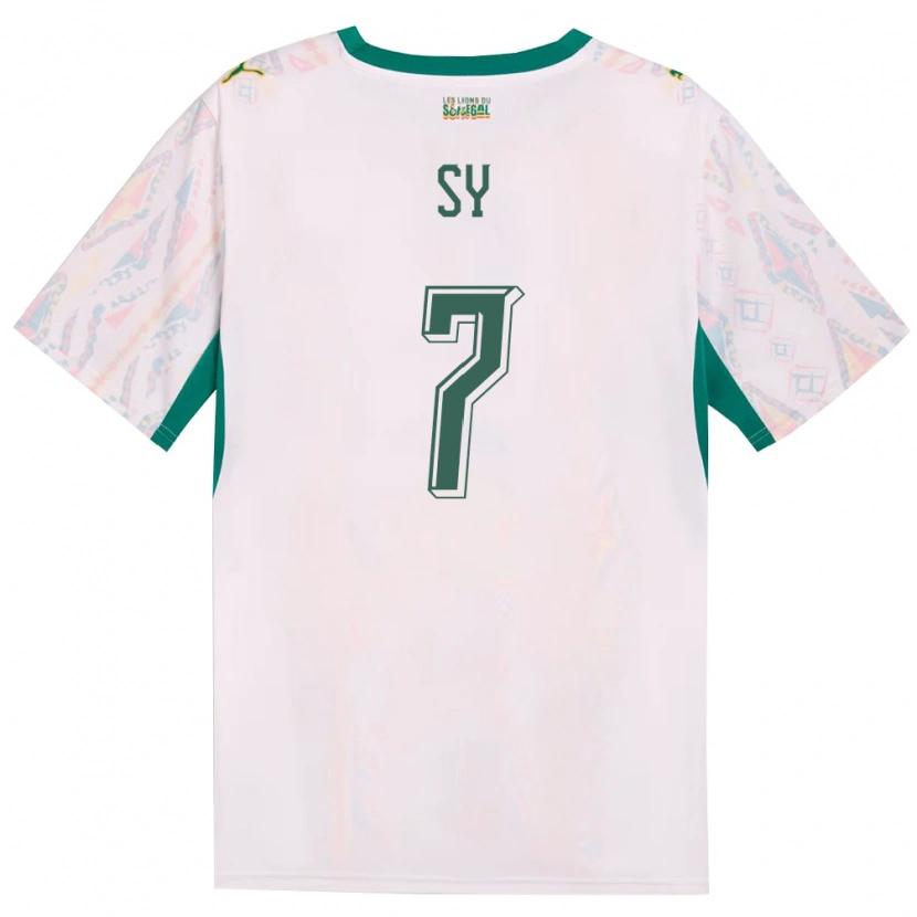Danxen Niño Camiseta Senegal Mouhamed Sy #7 Blanco Verde Amarillo 1ª Equipación 26-28 La Camisa México