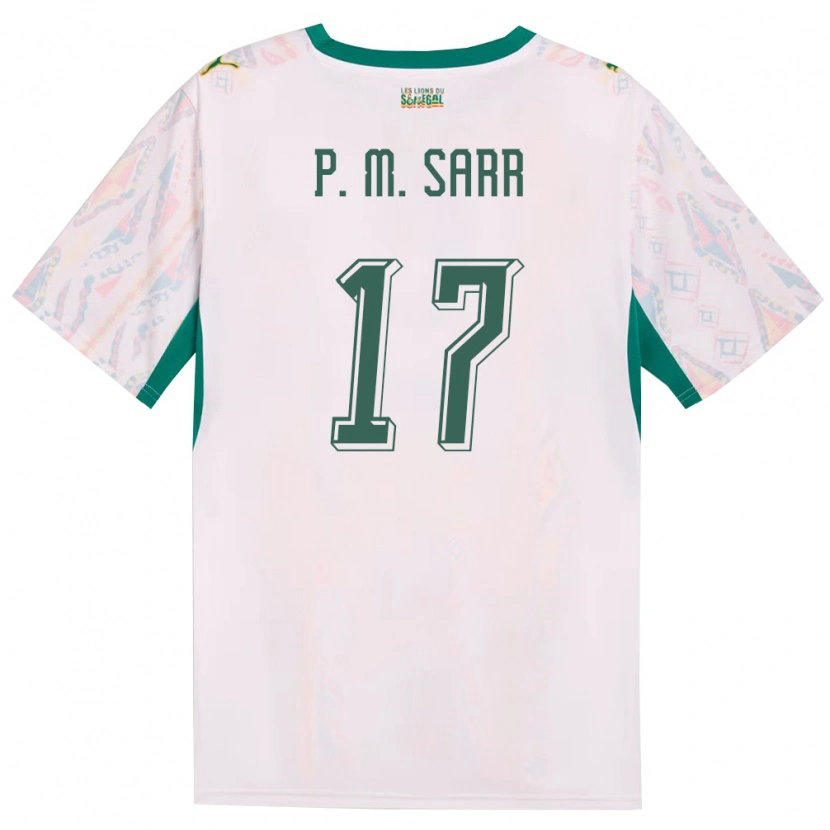 Danxen Niño Camiseta Senegal Pape Matar Sarr #17 Blanco Verde Amarillo 1ª Equipación 26-28 La Camisa México