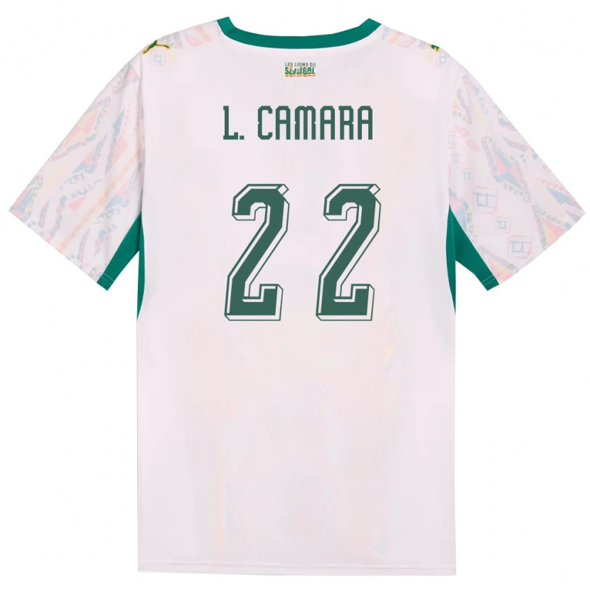 Danxen Niño Camiseta Senegal Mamadou Lamine Camara #22 Blanco Verde Amarillo 1ª Equipación 26-28 La Camisa México