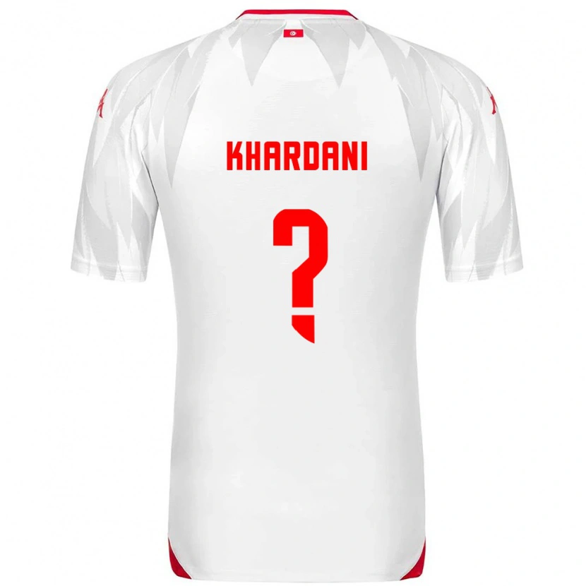 Danxen Niño Camiseta Túnez Anas Khardani #0 Blanco Rojo 1ª Equipación 26-28 La Camisa México