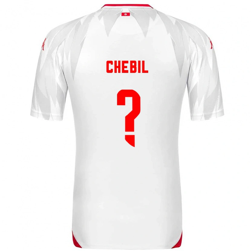 Danxen Niño Camiseta Túnez Yasin Chebil #0 Blanco Rojo 1ª Equipación 26-28 La Camisa México