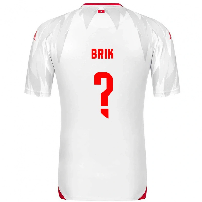 Danxen Niño Camiseta Túnez Dhirar Brik #0 Blanco Rojo 1ª Equipación 26-28 La Camisa México