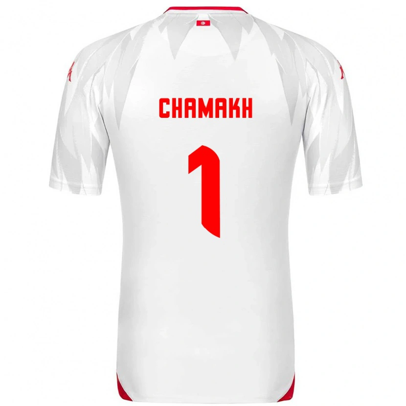Danxen Niño Camiseta Túnez Abdelmouhib Chamakh #1 Blanco Rojo 1ª Equipación 26-28 La Camisa México