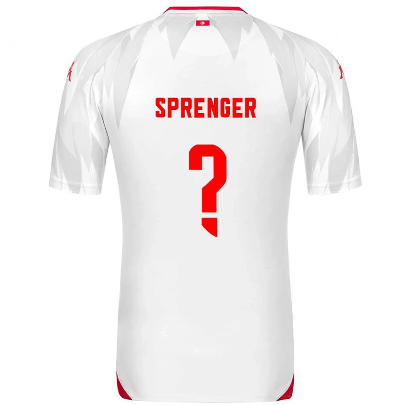 Danxen Niño Camiseta Túnez Melvyn Sprenger #0 Blanco Rojo 1ª Equipación 26-28 La Camisa México
