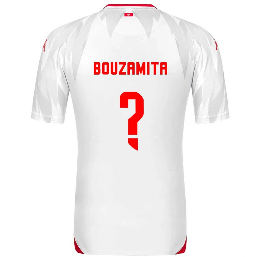 Danxen Niño Camiseta Túnez Alexandre Bouzamita #0 Blanco Rojo 1ª Equipación 26-28 La Camisa México