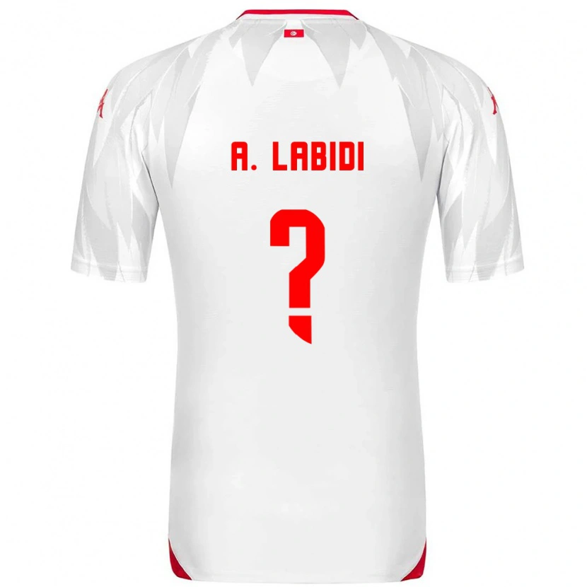 Danxen Niño Camiseta Túnez Ahmed Labidi #0 Blanco Rojo 1ª Equipación 26-28 La Camisa México