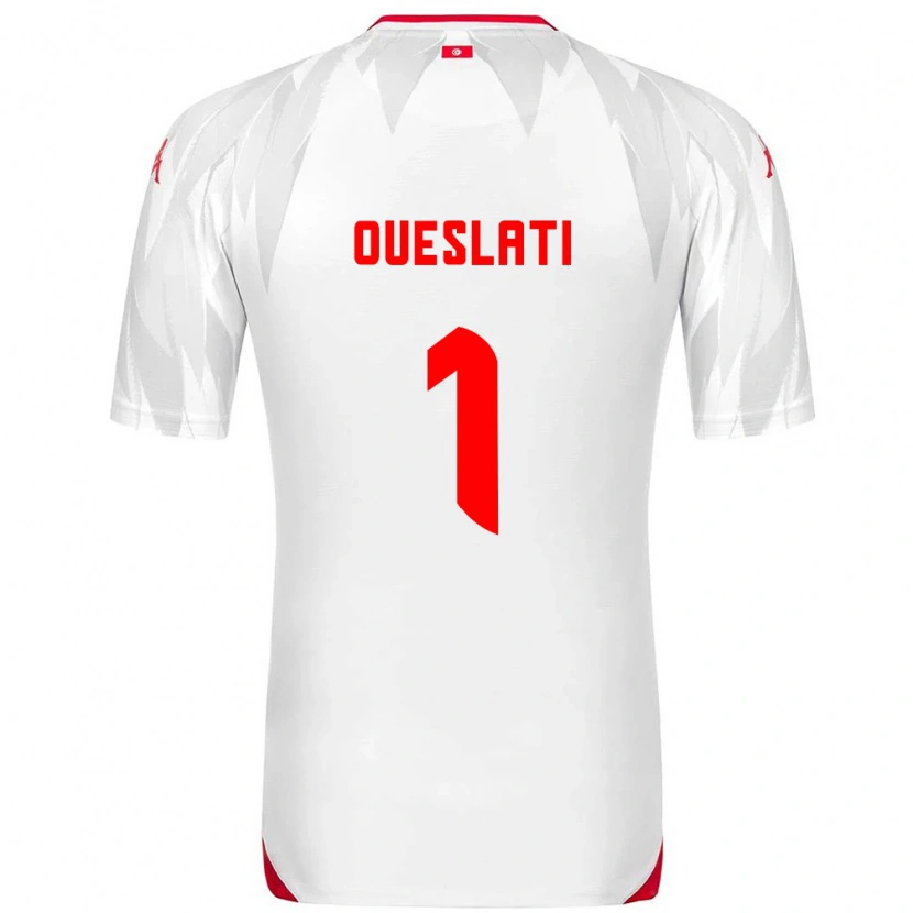Danxen Niño Camiseta Túnez Youssef Oueslati #1 Blanco Rojo 1ª Equipación 26-28 La Camisa México