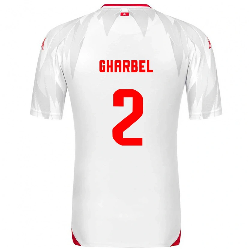 Danxen Niño Camiseta Túnez Mahmoud Gharbel #2 Blanco Rojo 1ª Equipación 26-28 La Camisa México