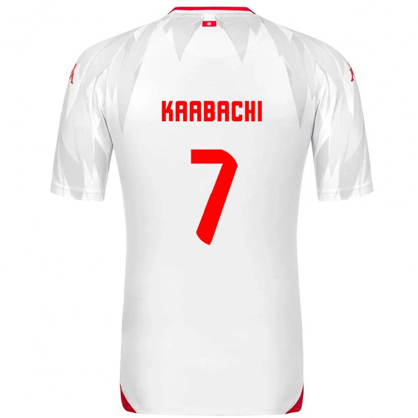 Danxen Niño Camiseta Túnez Ella Kaabachi #7 Blanco Rojo 1ª Equipación 26-28 La Camisa México