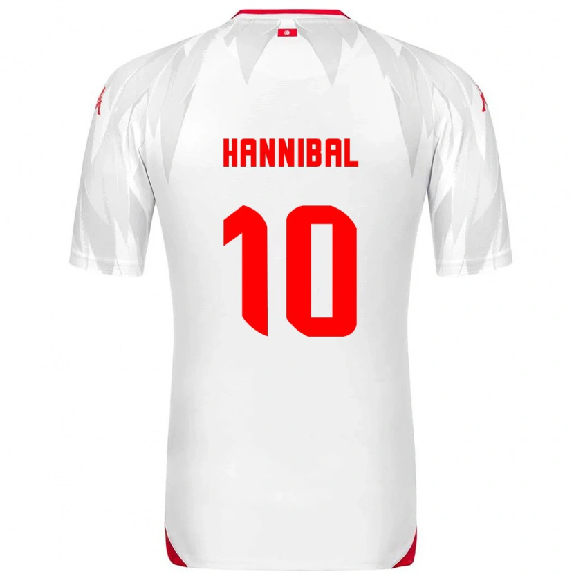 Danxen Niño Camiseta Túnez Hannibal #10 Blanco Rojo 1ª Equipación 26-28 La Camisa México