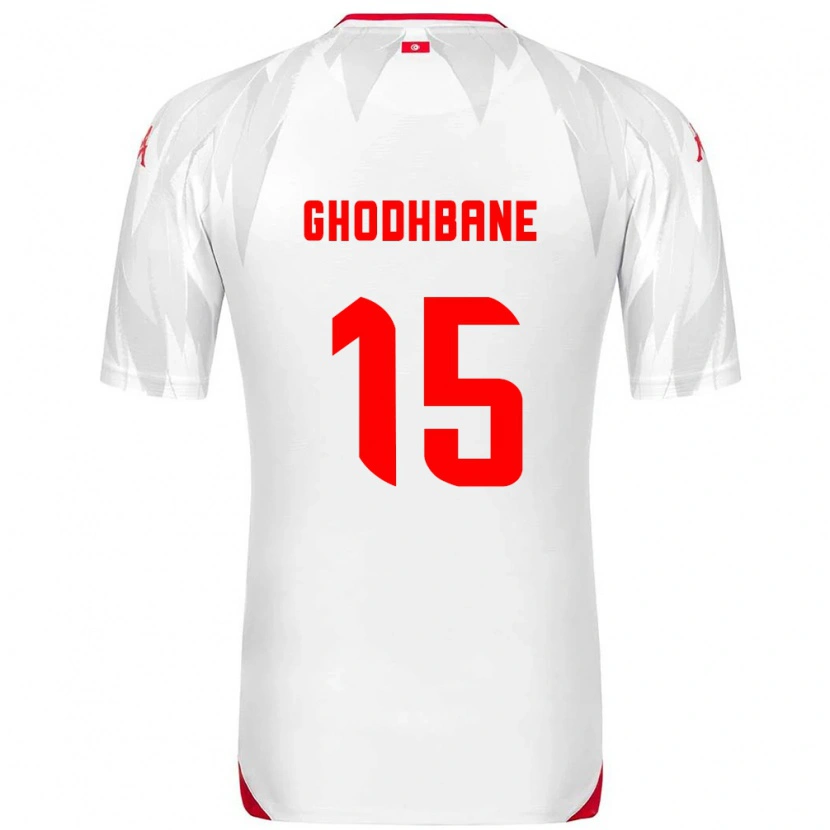 Danxen Niño Camiseta Túnez Louay Ghodhbane #15 Blanco Rojo 1ª Equipación 26-28 La Camisa México