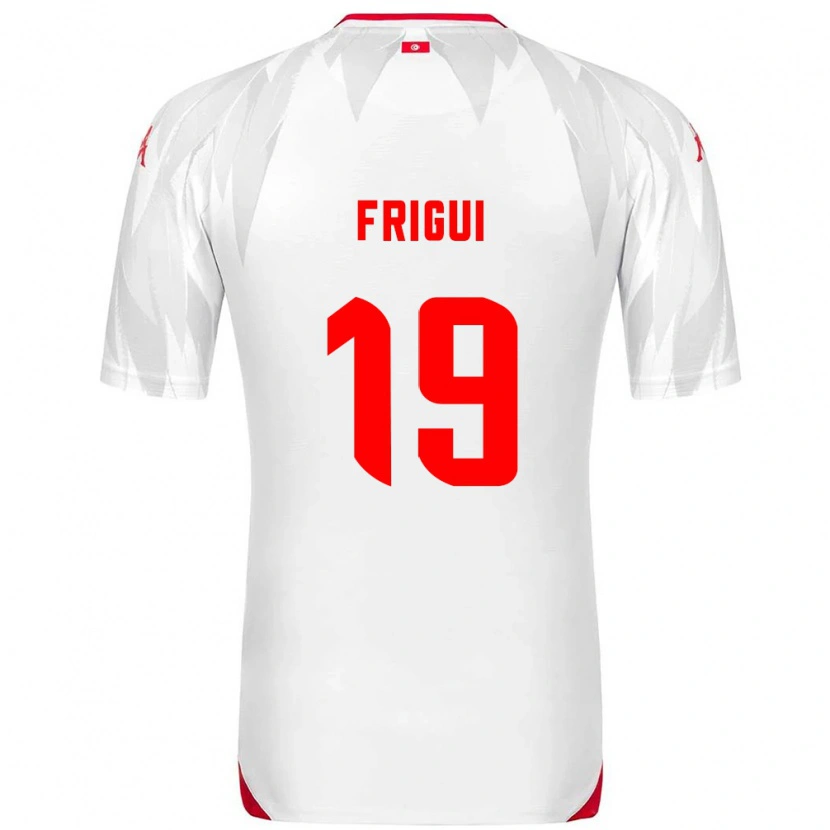 Danxen Niño Camiseta Túnez Becem Frigui #19 Blanco Rojo 1ª Equipación 26-28 La Camisa México