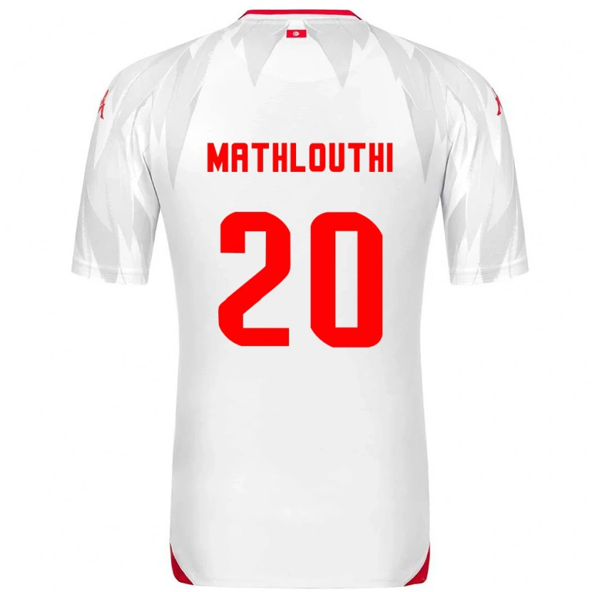 Danxen Niño Camiseta Túnez Hamza Mathlouthi #20 Blanco Rojo 1ª Equipación 26-28 La Camisa México