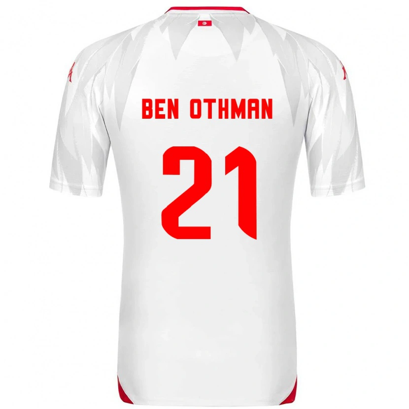 Danxen Niño Camiseta Túnez Khairi Ben Othman #21 Blanco Rojo 1ª Equipación 26-28 La Camisa México