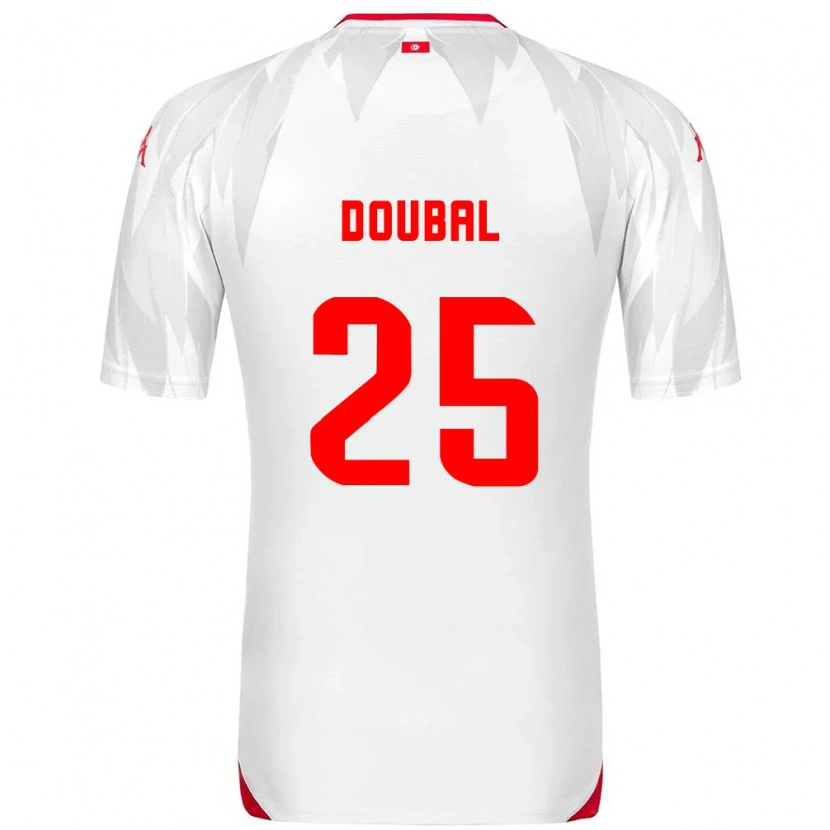 Danxen Niño Camiseta Túnez Anis Doubal #25 Blanco Rojo 1ª Equipación 26-28 La Camisa México