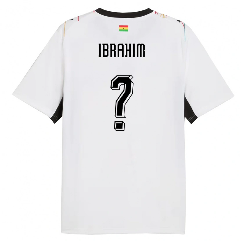 Danxen Niño Camiseta Ghana Zubairu Ibrahim #0 Blanco Negro Amarillo 1ª Equipación 26-28 La Camisa México