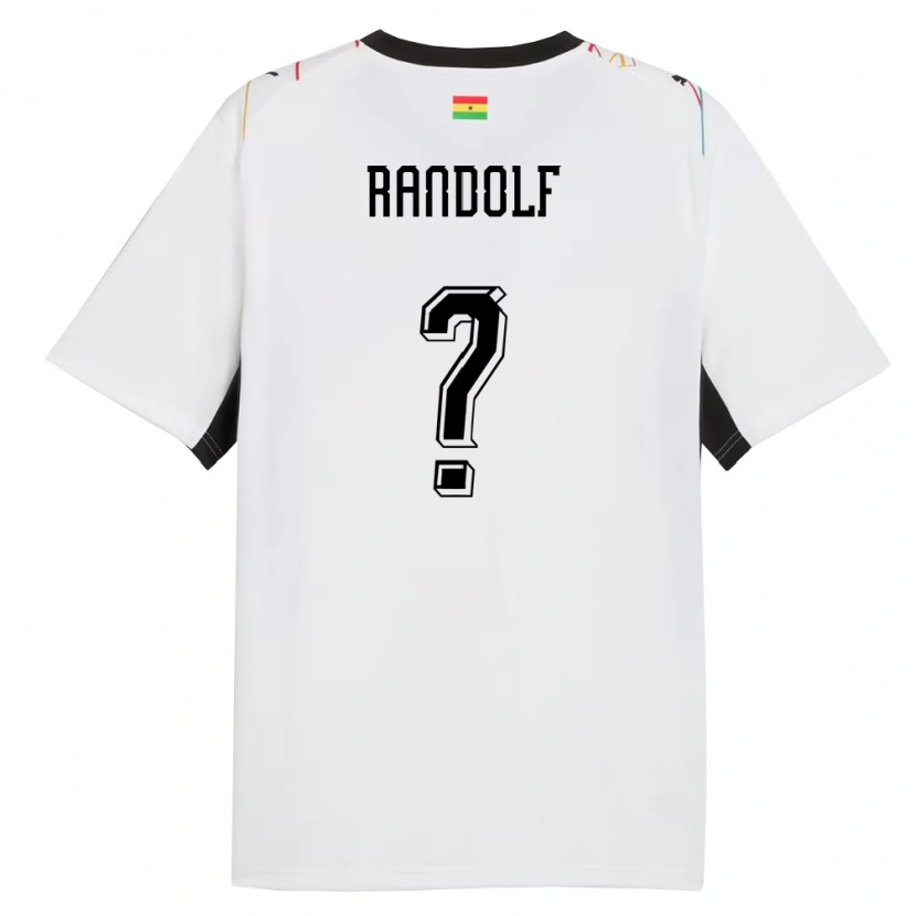 Danxen Niño Camiseta Ghana Augustine Randolf #0 Blanco Negro Amarillo 1ª Equipación 26-28 La Camisa México