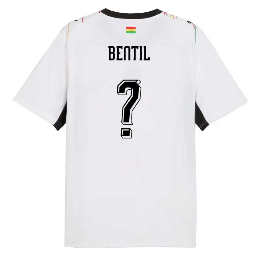 Danxen Niño Camiseta Ghana Godwin Bentil #0 Blanco Negro Amarillo 1ª Equipación 26-28 La Camisa México