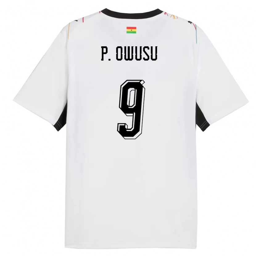 Danxen Niño Camiseta Ghana Prince Osei Owusu #9 Blanco Negro Amarillo 1ª Equipación 26-28 La Camisa México