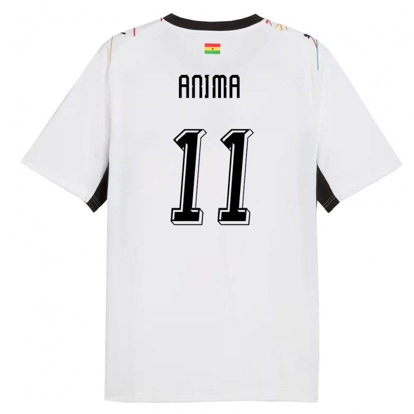 Danxen Niño Camiseta Ghana Naomi Anima #11 Blanco Negro Amarillo 1ª Equipación 26-28 La Camisa México