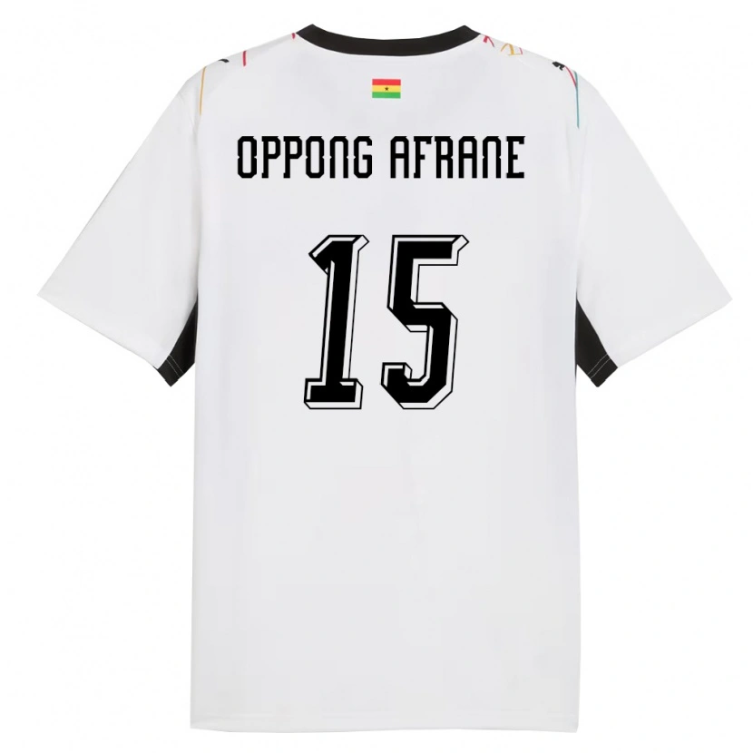 Danxen Niño Camiseta Ghana David Oppong Afrane #15 Blanco Negro Amarillo 1ª Equipación 26-28 La Camisa México