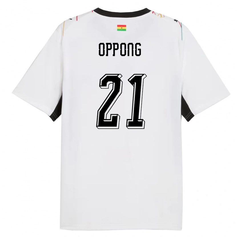 Danxen Niño Camiseta Ghana Kojo Peprah Oppong #21 Blanco Negro Amarillo 1ª Equipación 26-28 La Camisa México