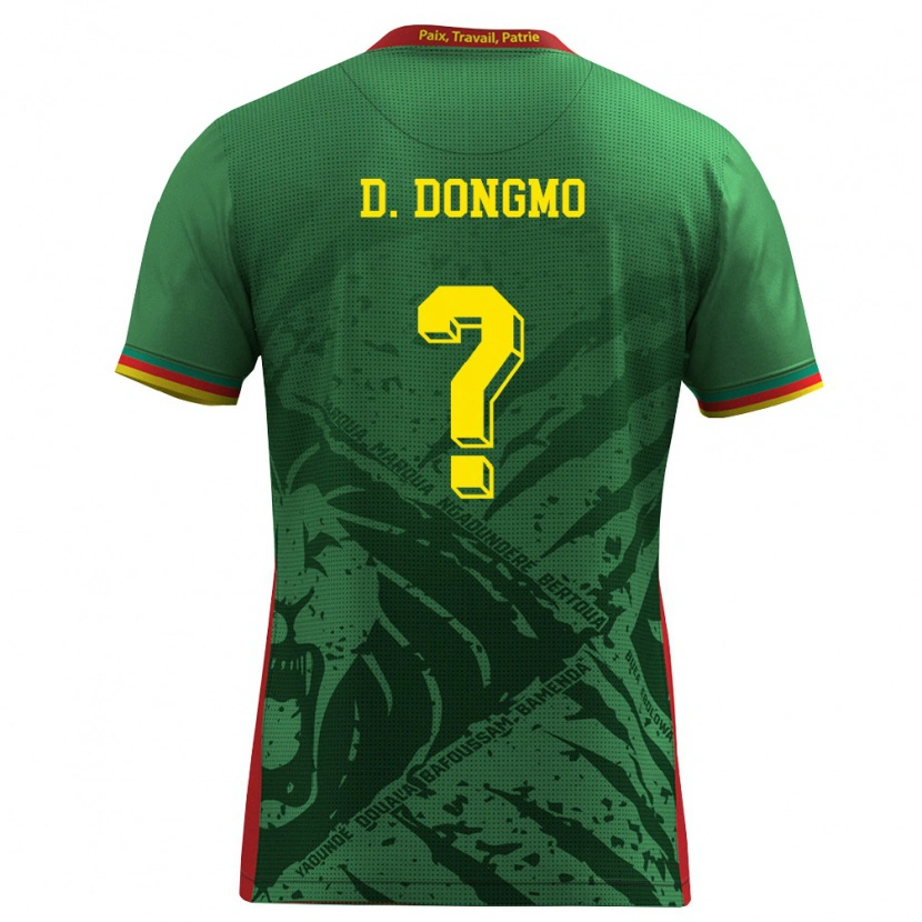 Danxen Niño Camiseta Camerún Danel Dongmo #0 Verde Amarillo Rojo 1ª Equipación 26-28 La Camisa México