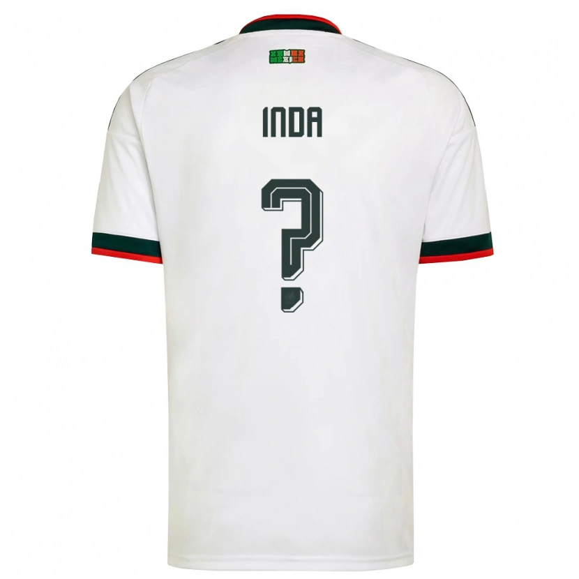 Danxen Niño Camiseta México Samir Inda #0 Blanco Borgoña Verde 2ª Equipación 26-28 La Camisa México