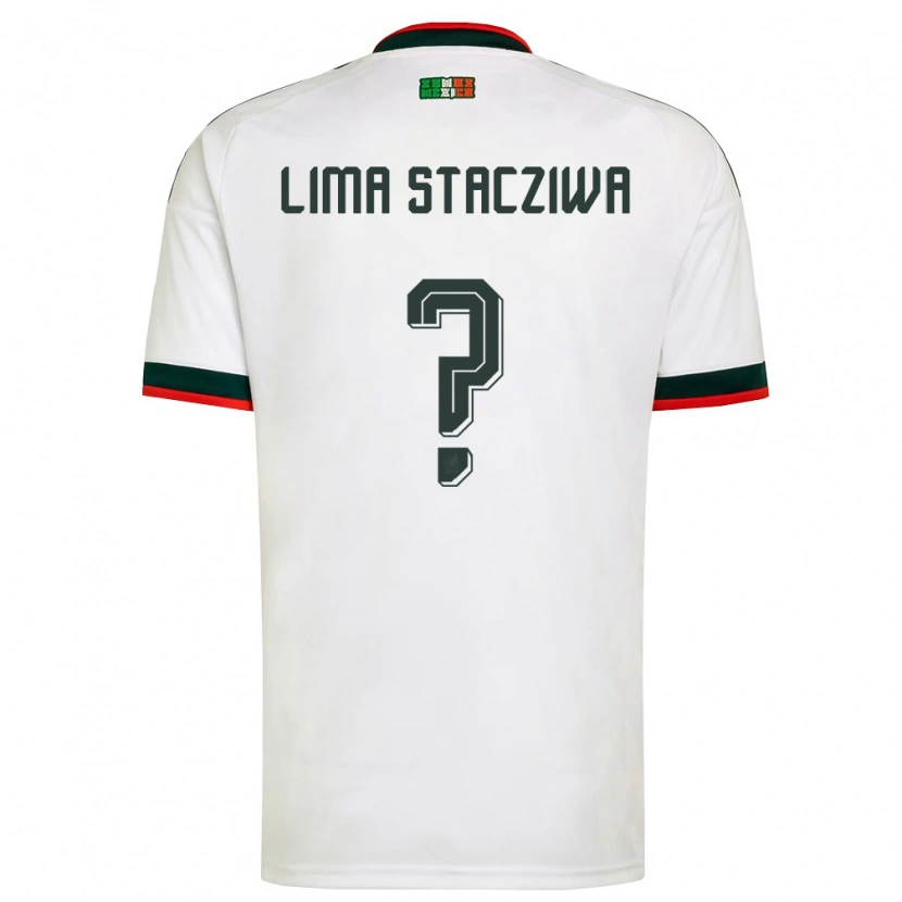 Danxen Niño Camiseta México Neo Lima Stacziwa #0 Blanco Borgoña Verde 2ª Equipación 26-28 La Camisa México