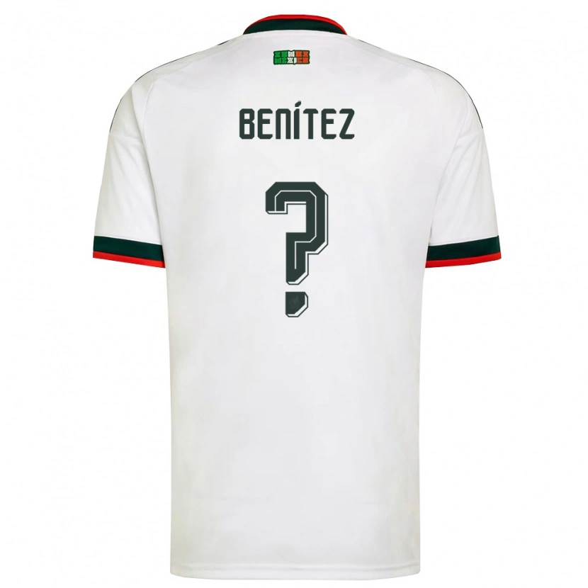 Danxen Niño Camiseta México Gianluca Benítez #0 Blanco Borgoña Verde 2ª Equipación 26-28 La Camisa México
