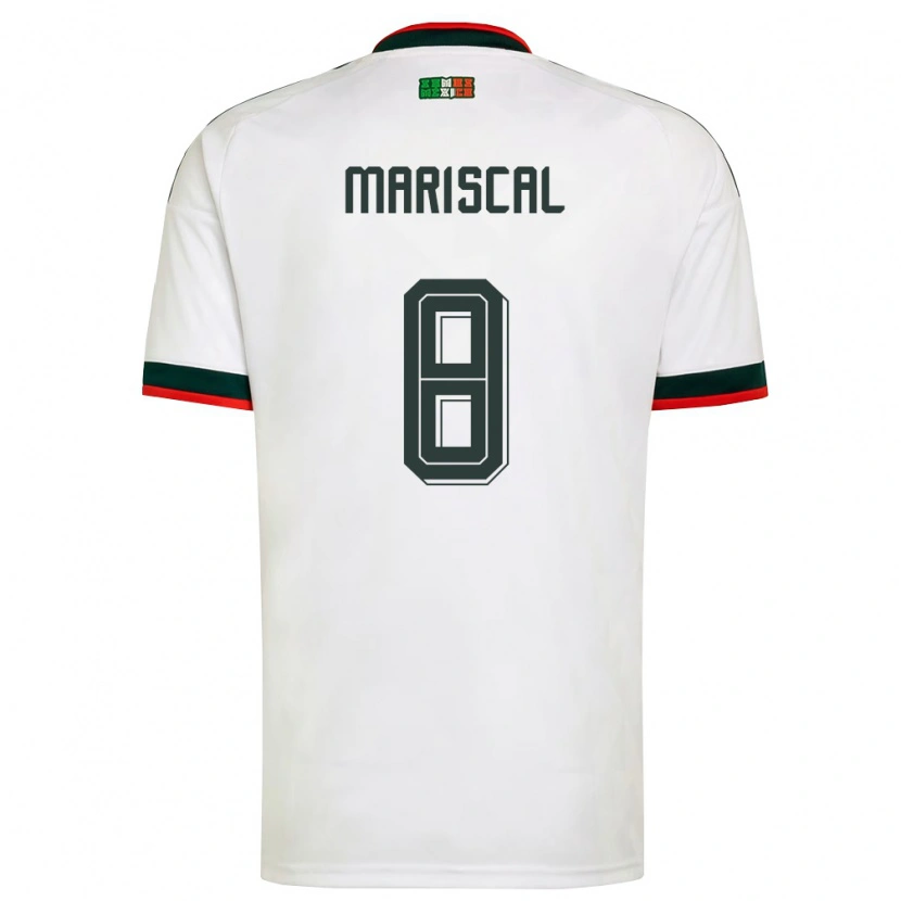 Danxen Niño Camiseta México Salvador Mariscal #8 Blanco Borgoña Verde 2ª Equipación 26-28 La Camisa México