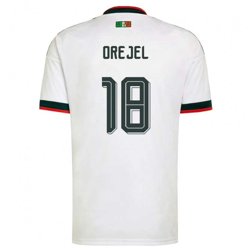 Danxen Niño Camiseta México Jocelyn Orejel #18 Blanco Borgoña Verde 2ª Equipación 26-28 La Camisa México