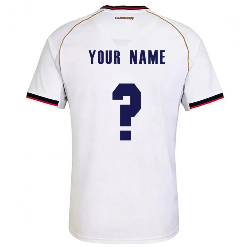 Danxen Niño Camiseta Panamá Su Nombre #0 Blanco Rojo 2ª Equipación 26-28 La Camisa México