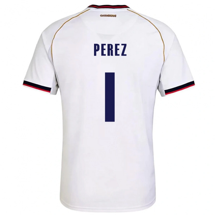 Danxen Niño Camiseta Panamá Miguel Pérez #1 Blanco Rojo 2ª Equipación 26-28 La Camisa México