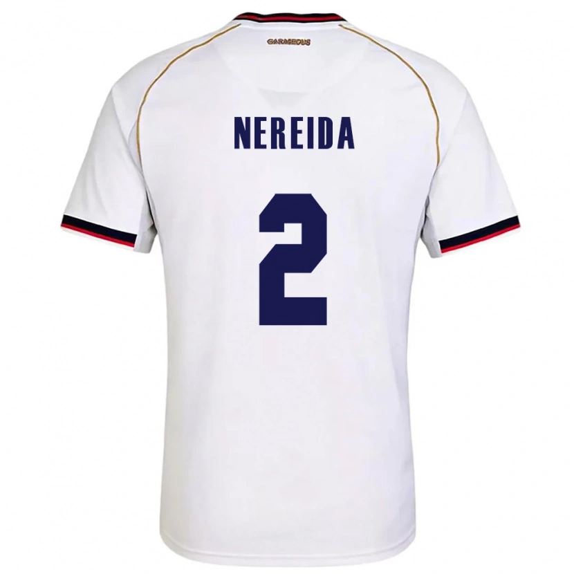 Danxen Niño Camiseta Panamá Juriel Nereida #2 Blanco Rojo 2ª Equipación 26-28 La Camisa México